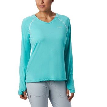 Dámské Mikiny Columbia PFG Tamiami Heather Knit Long Sleeve Bílé IMCKAZ408